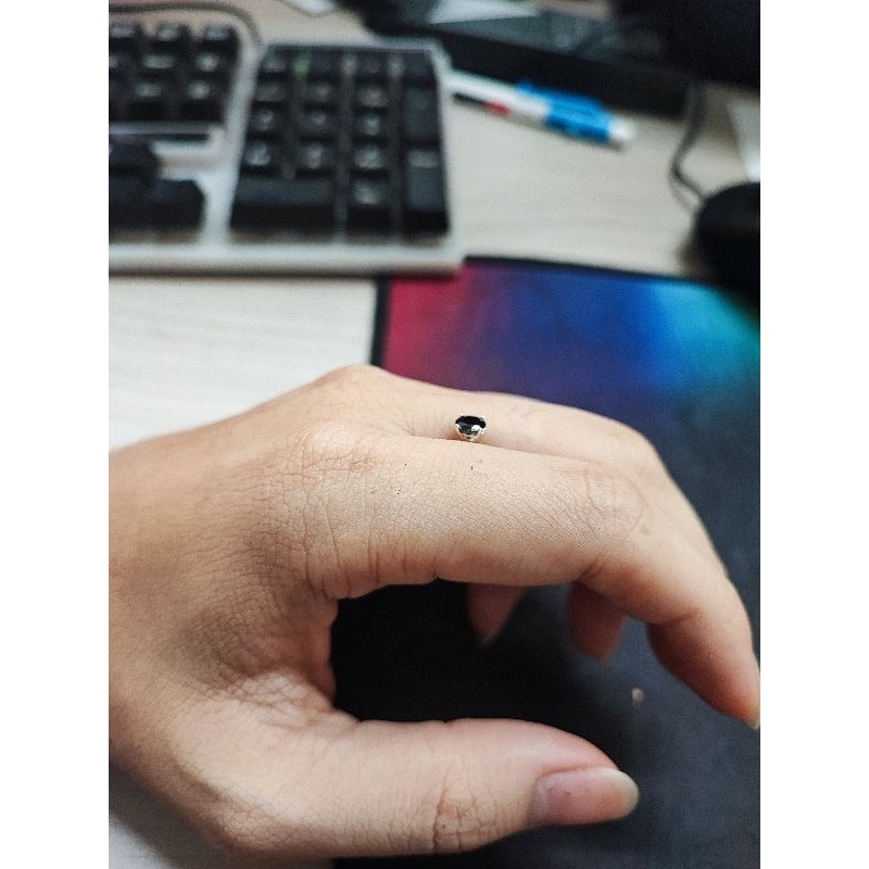 Bông bạc nam xoàn đá cz 5li độ sạch 7a không đục không mờ