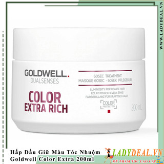 Dầu Hấp Phục Hồi Giữ Màu Cho Tóc Nhuộm 60s Goldwell Dualsenses Color Extra Rich 200ml Chính Hãng