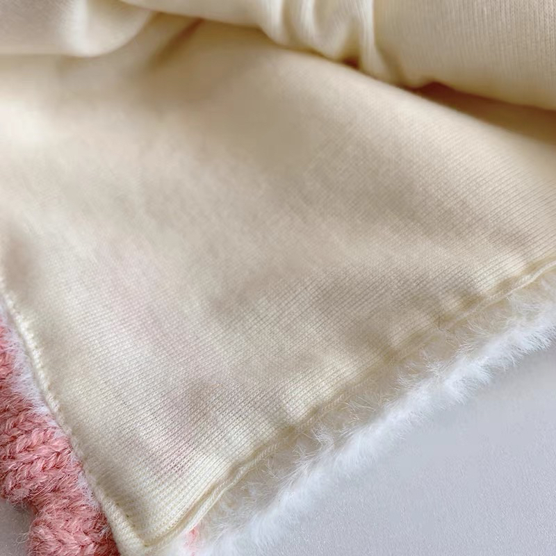 Mũ len mịn sơ sinh tai thỏ cho bé trai bé gái , phù hợp 0-2 tuổi