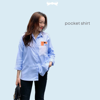 SODA POP - Pocket Signature shirt - Sơ mi dáng rộng