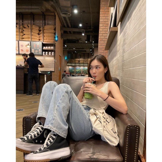 Giày Sneaker converse run star hike high black