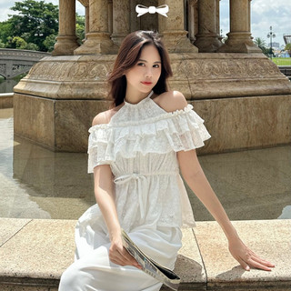 Soda pop - otis top - áo viền ren cột cổ xinh xắn