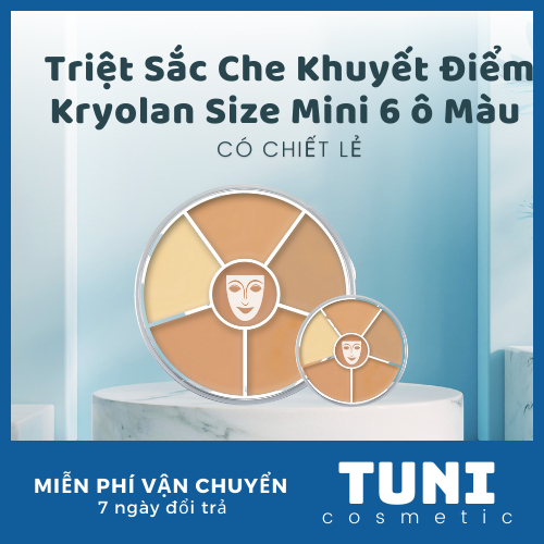 Che Khuyết Điểm  Kryolan Size Mini 6 ô màu che mọi khuyết điểm (có chiết lẻ)