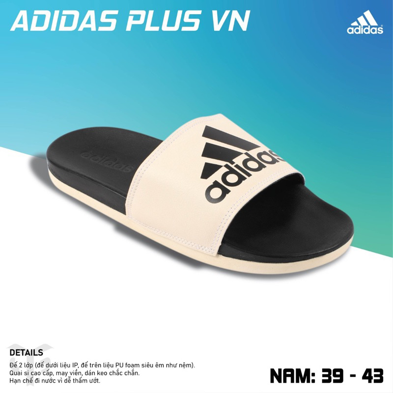 Dép adidas nam nệm plus thời trang thể thao Fullbox