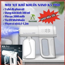 Máy xịt khuẩn K5 PRO 8 tia, Máy khử khuẩn nano phun cồn diệt khuẩn. Giá rẻ 😍