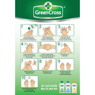 Dung dịch rửa tay Green Cross(HSD10/2024)