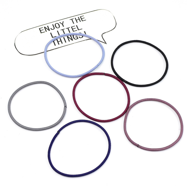 Set 100 Dây Cột Tóc Trơn Màu