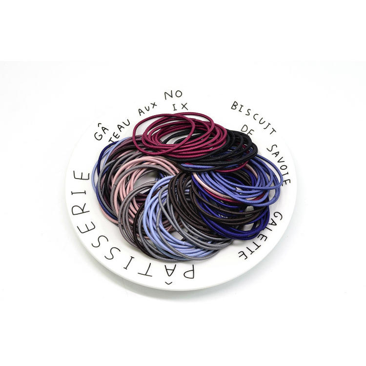 Set 100 Dây Cột Tóc Trơn Màu