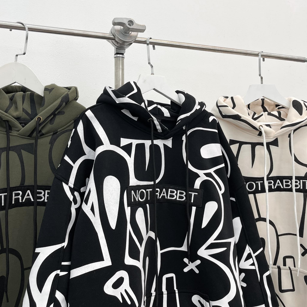 Áo Hoodie Nỉ Lót Bông Form Rộng NOT RABBIT Unisex - N.E.K.K