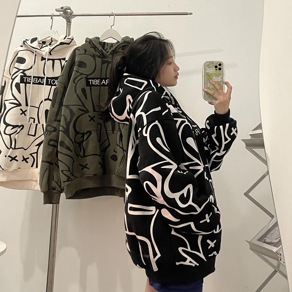 Áo Hoodie Nỉ Lót Bông Form Rộng NOT RABBIT Unisex - N.E.K.K