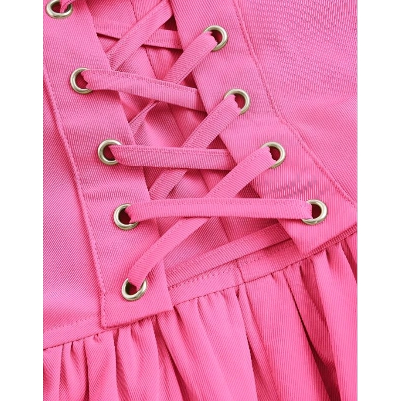 Chân váy thắt dây eo xòe tầng phong cách đáng yêu thanh lịch