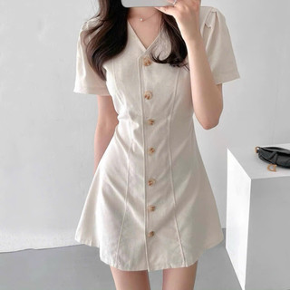 Đầm váy freesize cổ V basic form ngắn 3 màu