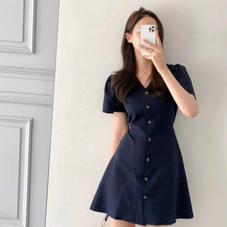 Đầm váy freesize cổ V basic form ngắn 3 màu
