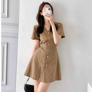 Đầm váy freesize cổ V basic form ngắn 3 màu