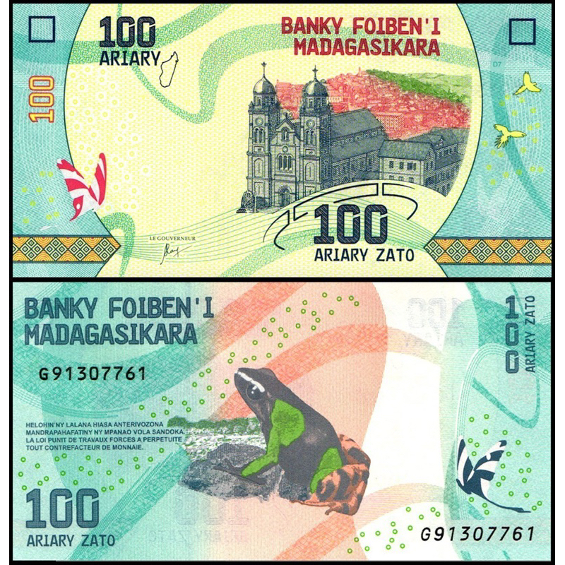 MADAGASCAR MỆNH GIÁ 100 ARIARY ZATO