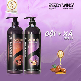 Cặp gội xả siêu mềm mượt Arganoil Berdywins 500mlx2 ( New )CHÍNH HÃNG