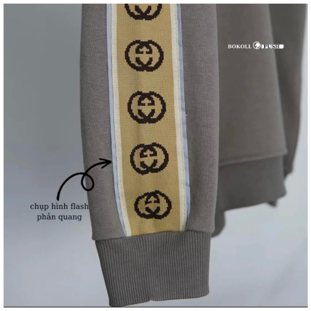 Áo Hoodie Gucci Thêu Sọc Tay Cao Cấp - Áo Hoodie Nam Nữ Thêu Sọc Tay Phong Cách Boy Phố Hottrend 2023
