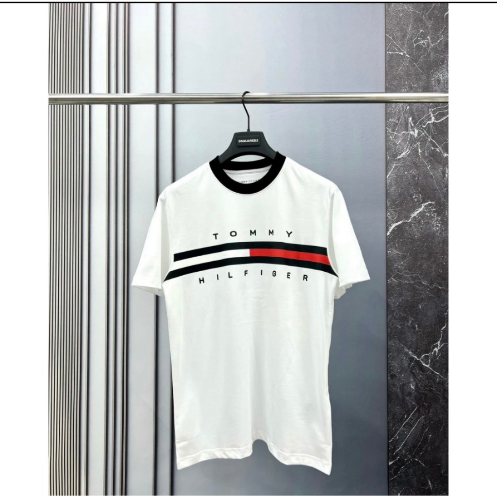 Áo Phông Tommy Chữ Thêu Cao Cấp Chất Liệu Cotton Chuẩn Phong Cách Boy Phố