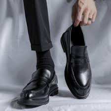 Giày Tây Lười Da Xít Penny Loafer Da Bóng Kiểu Dáng Công Sở, Giày Sơn Tùng Đế Phíp Cao Cấp