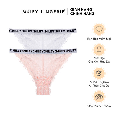 Combo 2 Quần Lót Ren High-cut Ren Miley Lingerie- Quyến Rũ, Thoáng Khí FLP0204-FLP1204
