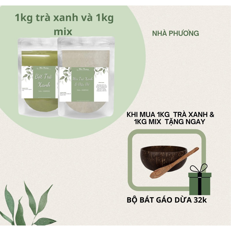 Bột trà xanh nguyên chất Organic gói 250gr, 500gr