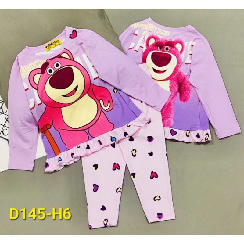 MÃ D145 BỘ DÀI TAY BÉ GÁI THUN LẠNH 3D SIZE 20-40KG