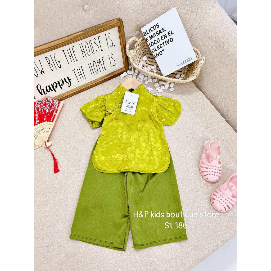 SALE_Bộ bà ba 10-30kg lụa hàn vân hoa  mềm mát ko kèm bờm nhé  _thoitrangbeyeu J&B