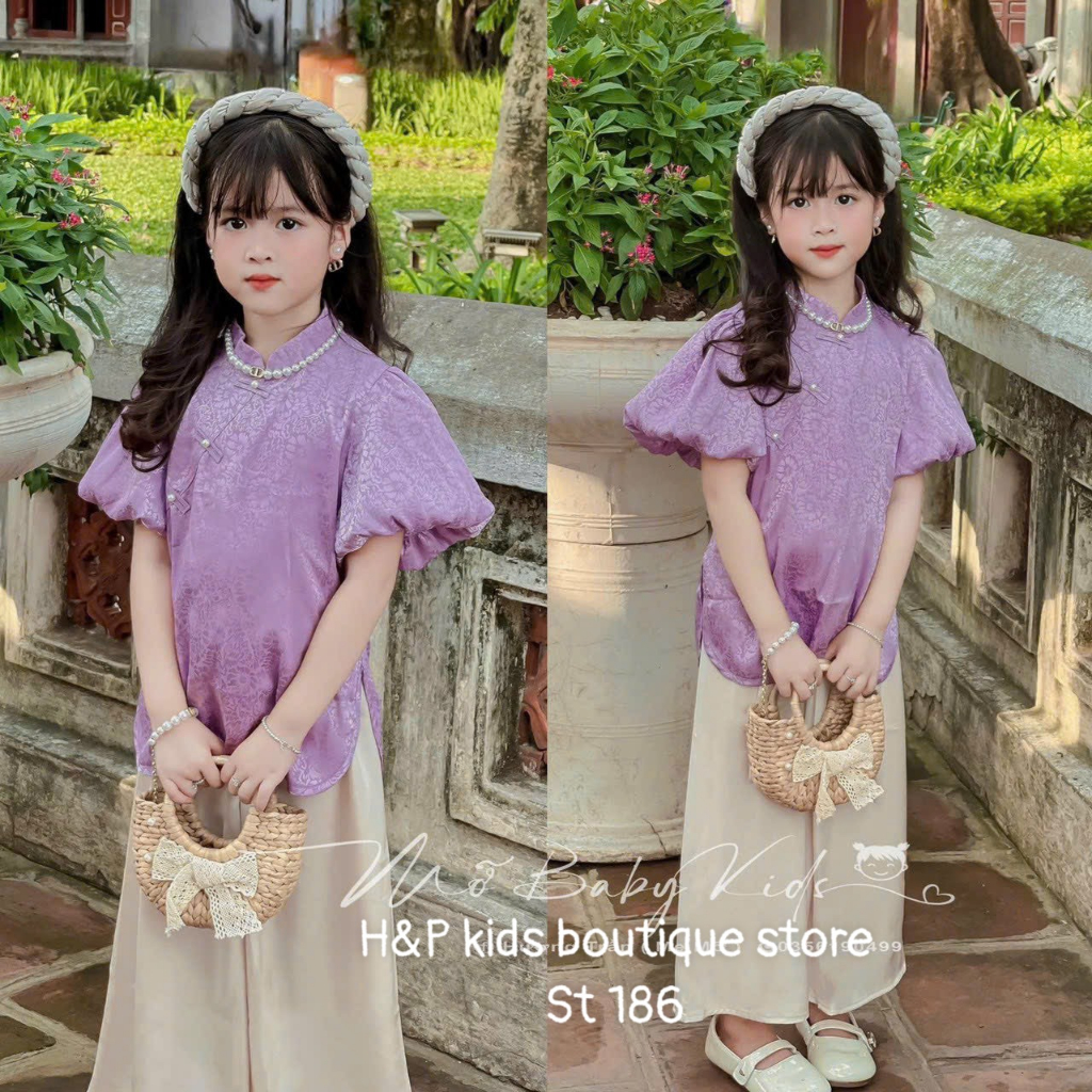 SALE_Bộ bà ba 10-30kg lụa hàn vân hoa  mềm mát ko kèm bờm nhé  _thoitrangbeyeu J&B