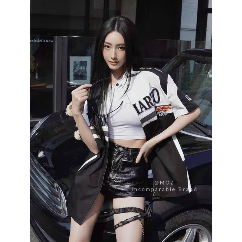 Áo bóng chày khoá 13de marzo vịt tay đính gấu bông