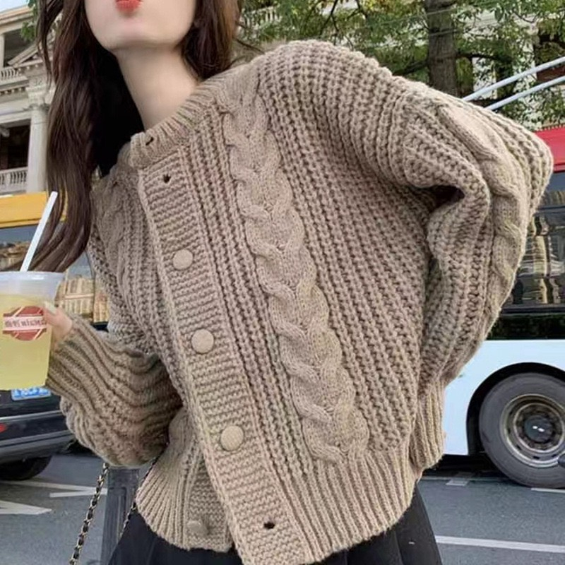 Áo cardigan nữ len thừng tông màu pastel dày ấm mùa thu đông khoác ngoài basic thời trang Ulzzang BUNNY deliz | BigBuy360 - bigbuy360.vn