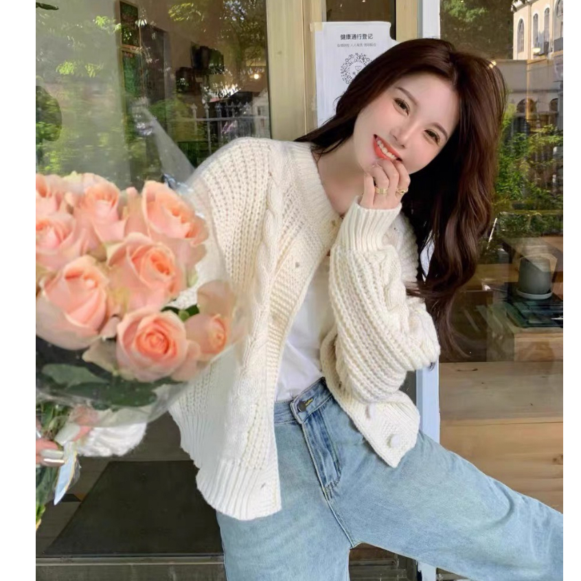 Áo cardigan nữ len thừng tông màu pastel dày ấm mùa thu đông khoác ngoài basic thời trang Ulzzang BUNNY deliz | BigBuy360 - bigbuy360.vn