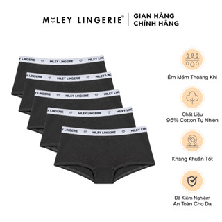 "New"Combo 5 Quần Lót Nữ Boxer Fashion Silver Grey Being Me Miley Lingerie