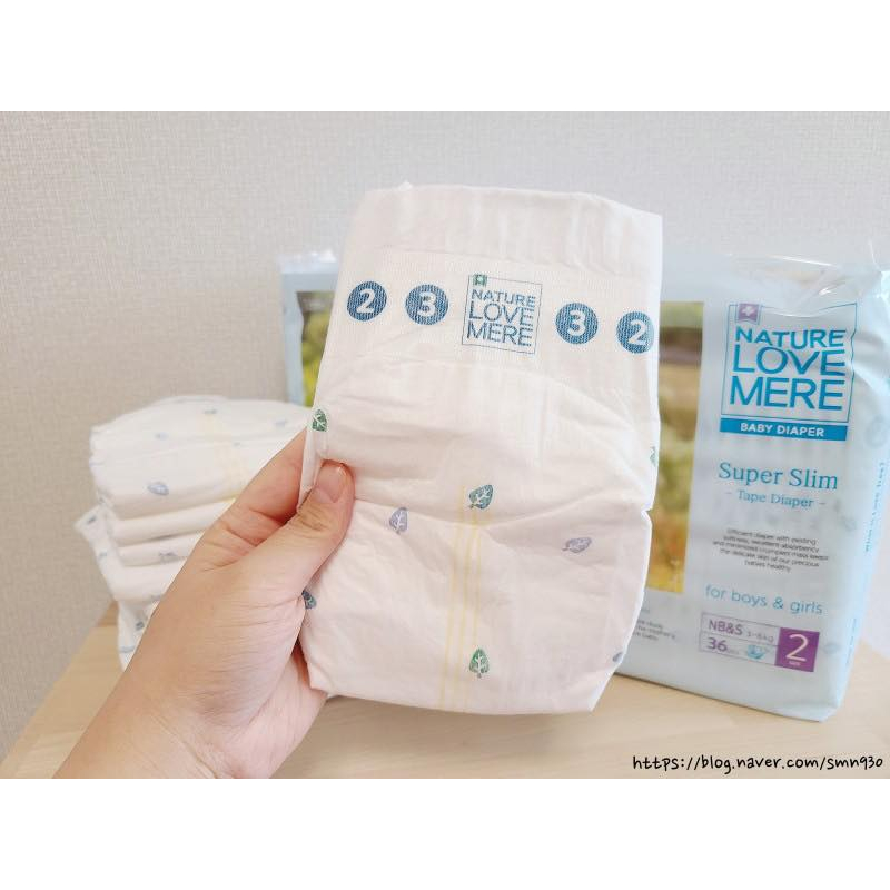 COMBO 2 bịch Bỉm dán/quần NATURE LOVE MERE cao cấp nội địa Hàn Quốc cho bé S26/M24/L22/XL20/XXL18