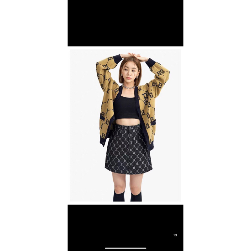 Chân váy jeans MLB