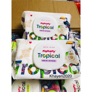 Combo 5 gói khăn ướt Mamamy Tropical 90 tờ
