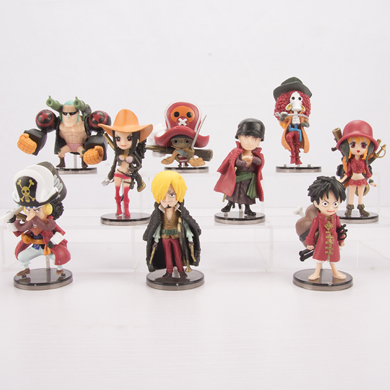 Bộ 9 Mô Hình One Piece Băng Hải Tặc Mũ Rơm, 9 Nhân Vật Team Luffy - Mô Hình Decor Trang Trí, Figure Tượng One Piece