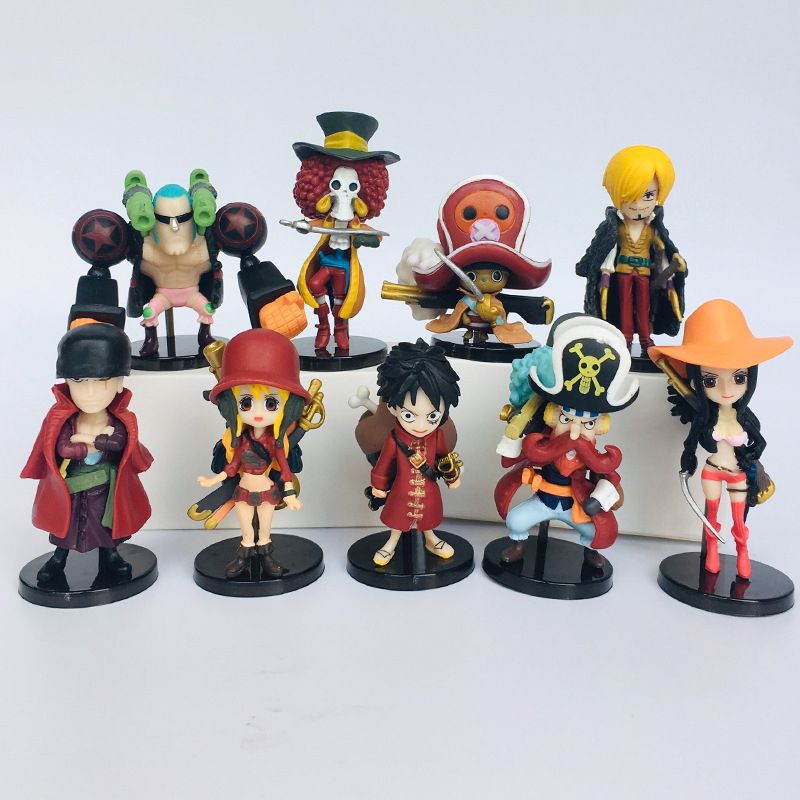 Bộ 9 Mô Hình One Piece Băng Hải Tặc Mũ Rơm, 9 Nhân Vật Team Luffy - Mô Hình Decor Trang Trí, Figure Tượng One Piece