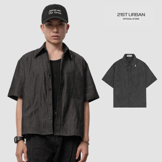 Áo sơ mi denim form crop 21st urban dante shirt