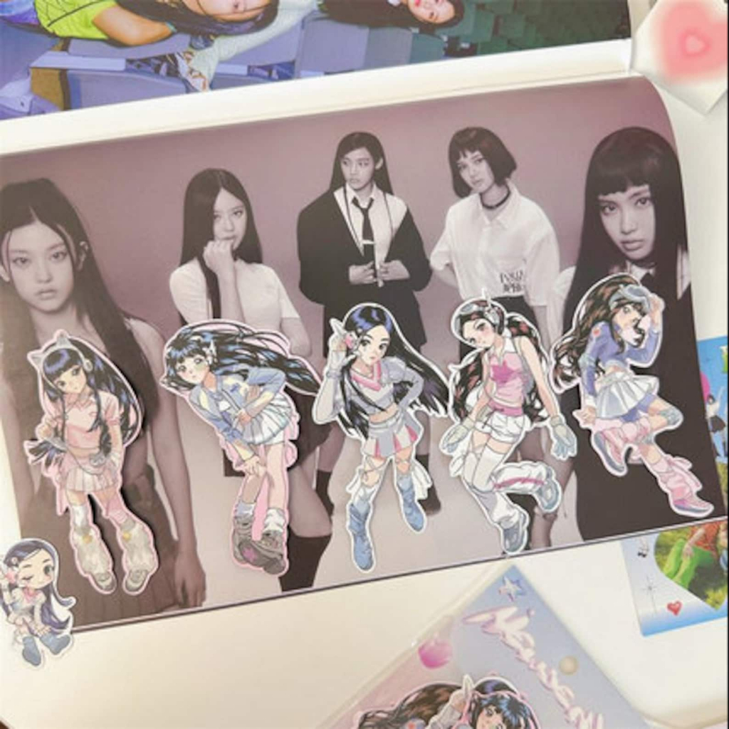 Nhãn Dán Sticker Newjeans Trang Trí Hình Dễ Thương STICKER STYLE HÀN QUỐC