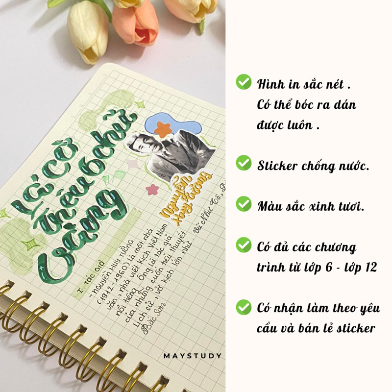 STICKER tác giả - Ngữ Văn 8 - Kết nối tri thức / MAYSTUDY THIẾT KẾ