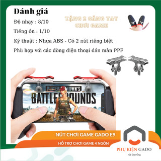 Nút bấm chơi game GADO nút bắn súng PUBG ROS dòng E9 hỗ trợ bắn 4 ngón trên điện thoại