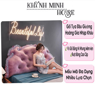 GỐI TỰA ĐẦU GIƯỜNG NHẬP KHẨU SZ TO - Gối tựa lưng nỉ nhung cao cấp