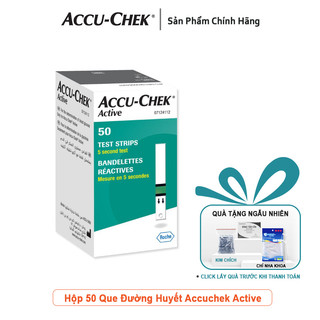 Que thử đường huyết accu check active hộp 50 que, combo 150 que