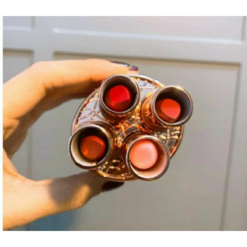 Set son túi hồng 4 son môi Hompar