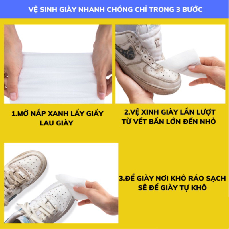 Khăn lau giày chuyên dụng Seaker 35 tờ, an toàn tiện lợi, mẫu mới sạch sâu hơn.