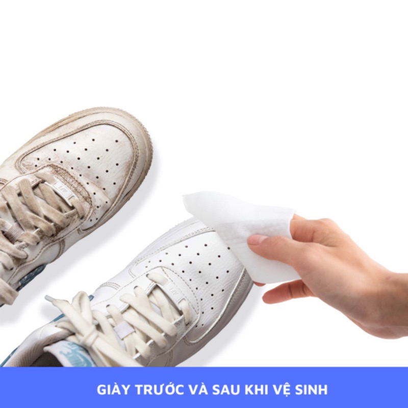 Khăn lau giày chuyên dụng Seaker 35 tờ, an toàn tiện lợi, mẫu mới sạch sâu hơn.