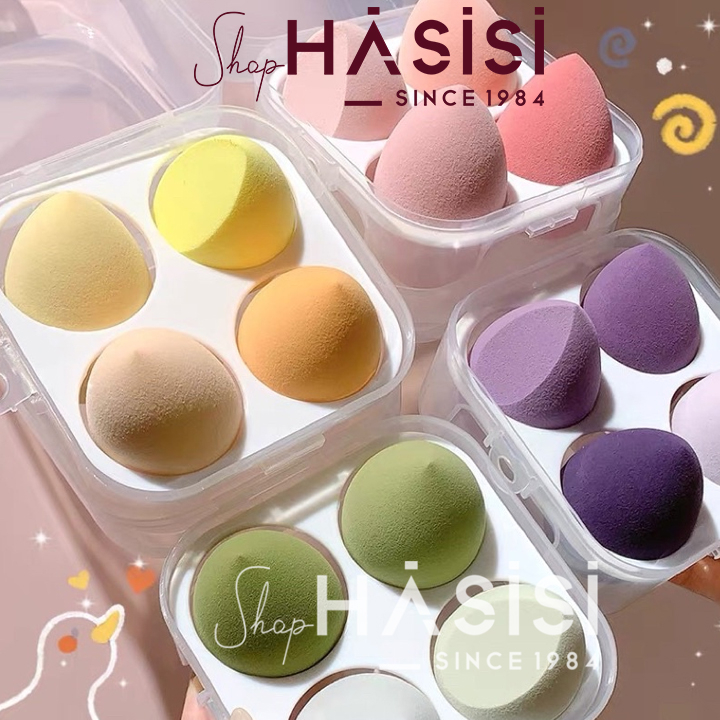 Set 4 Cái Bông Mút Trang Điểm