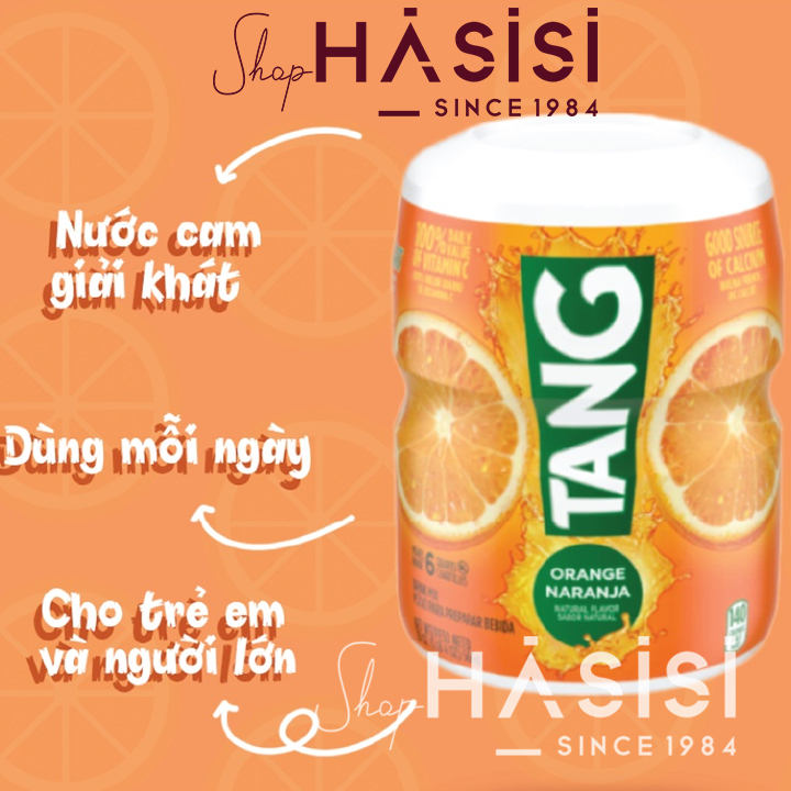 Bột Pha Nước Cam Tang Mỹ KRAFT HEINZ - Tang Orange Naranja Drink Mix 566g
