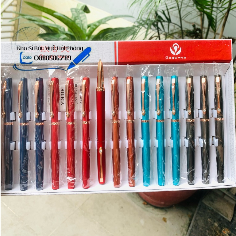 Bút luyện chữ đẹp 815 kim tinh lá tre đính đá hoàn toàn mới