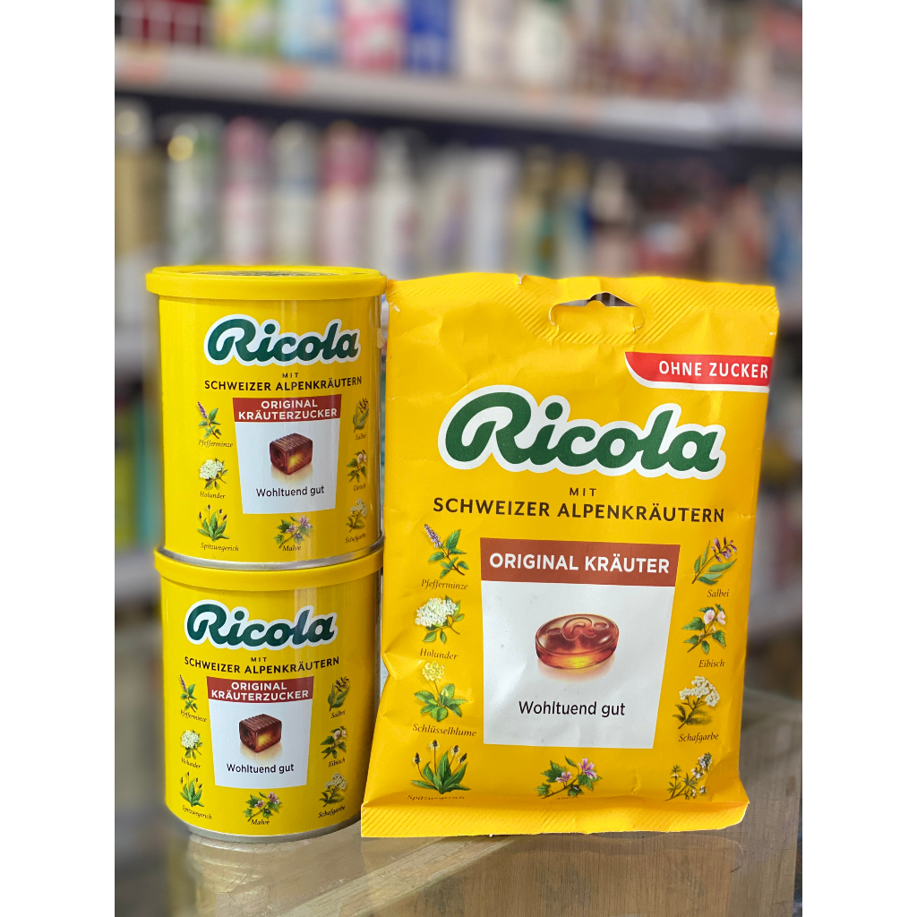 Kẹo ngậm ho thảo mộc Ricola gói 75g, hộp 250g